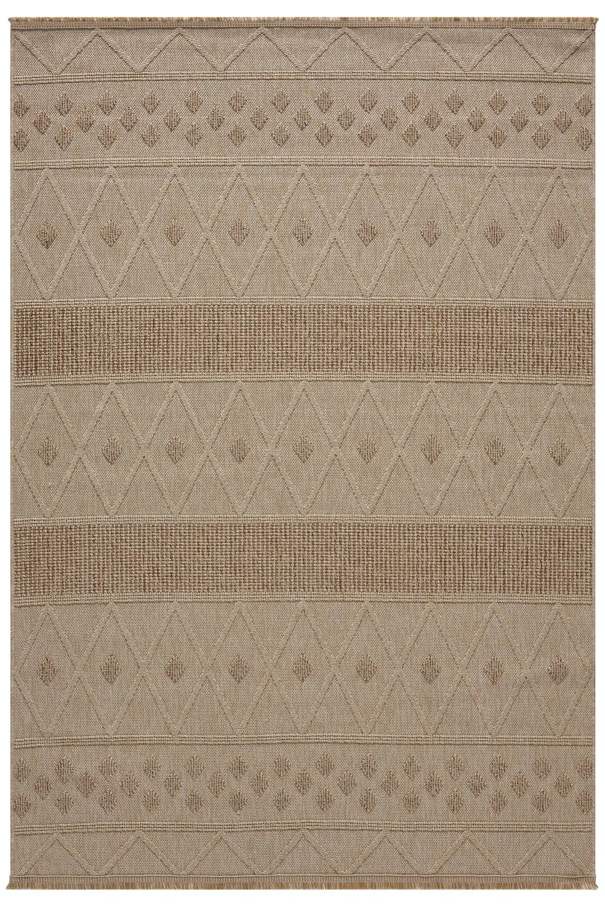 Kahve Bukle Dokulu Sade Modern Halı - 620KL