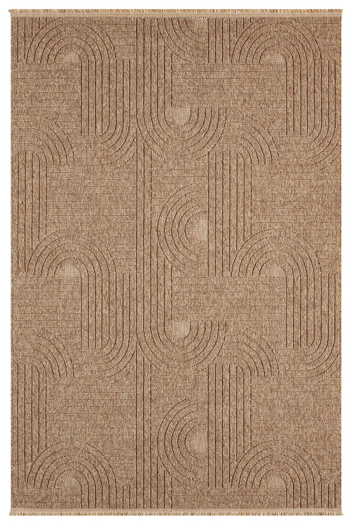 Kahve Bukle Dokulu Sade Modern Halı - 623KL