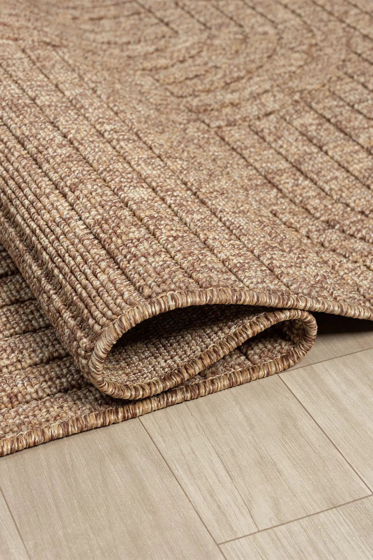 Kahve Bukle Dokulu Sade Modern Halı - 623KL