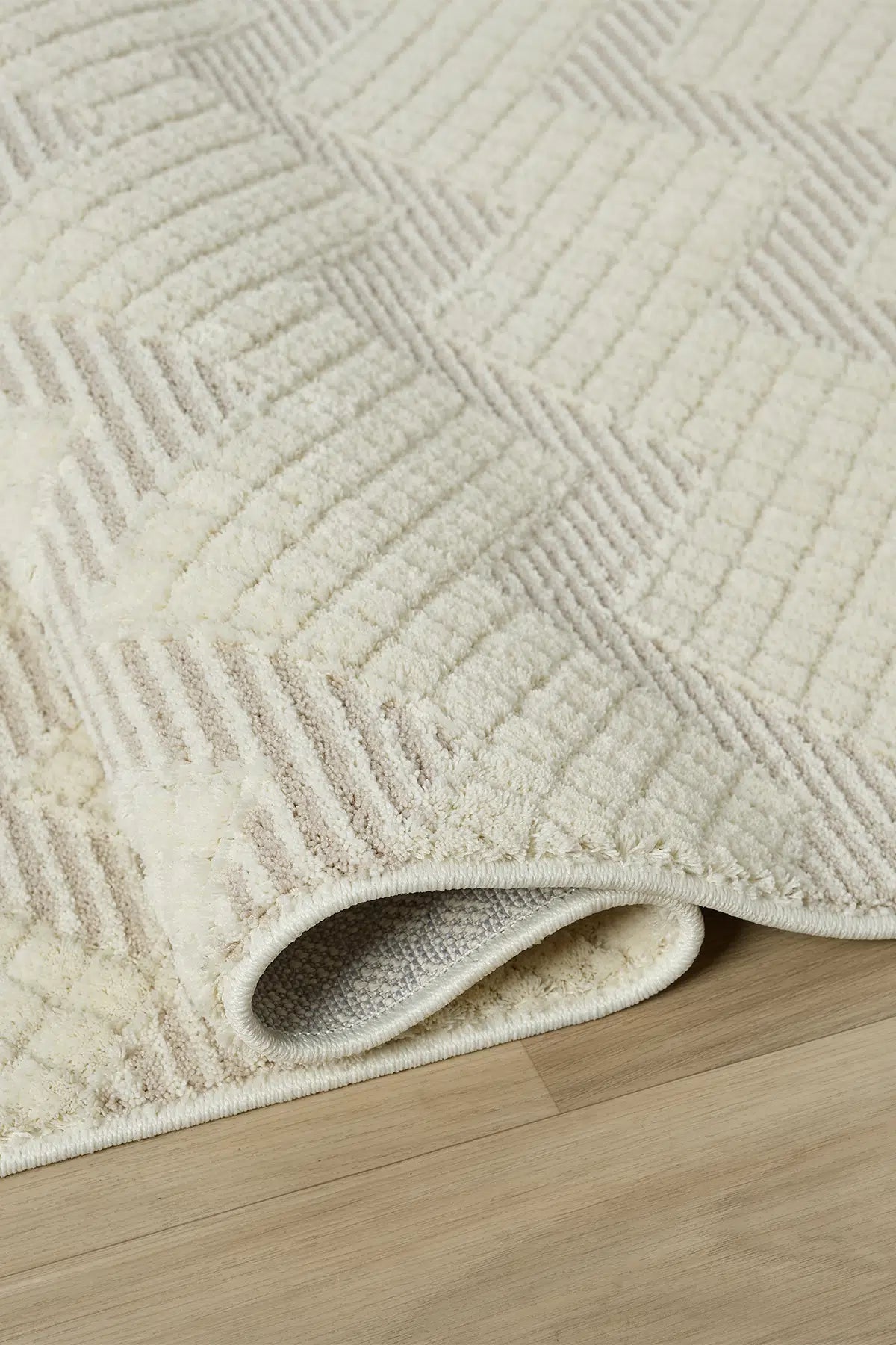 Bej Modern Desenli Lüks Halı - 1102BM