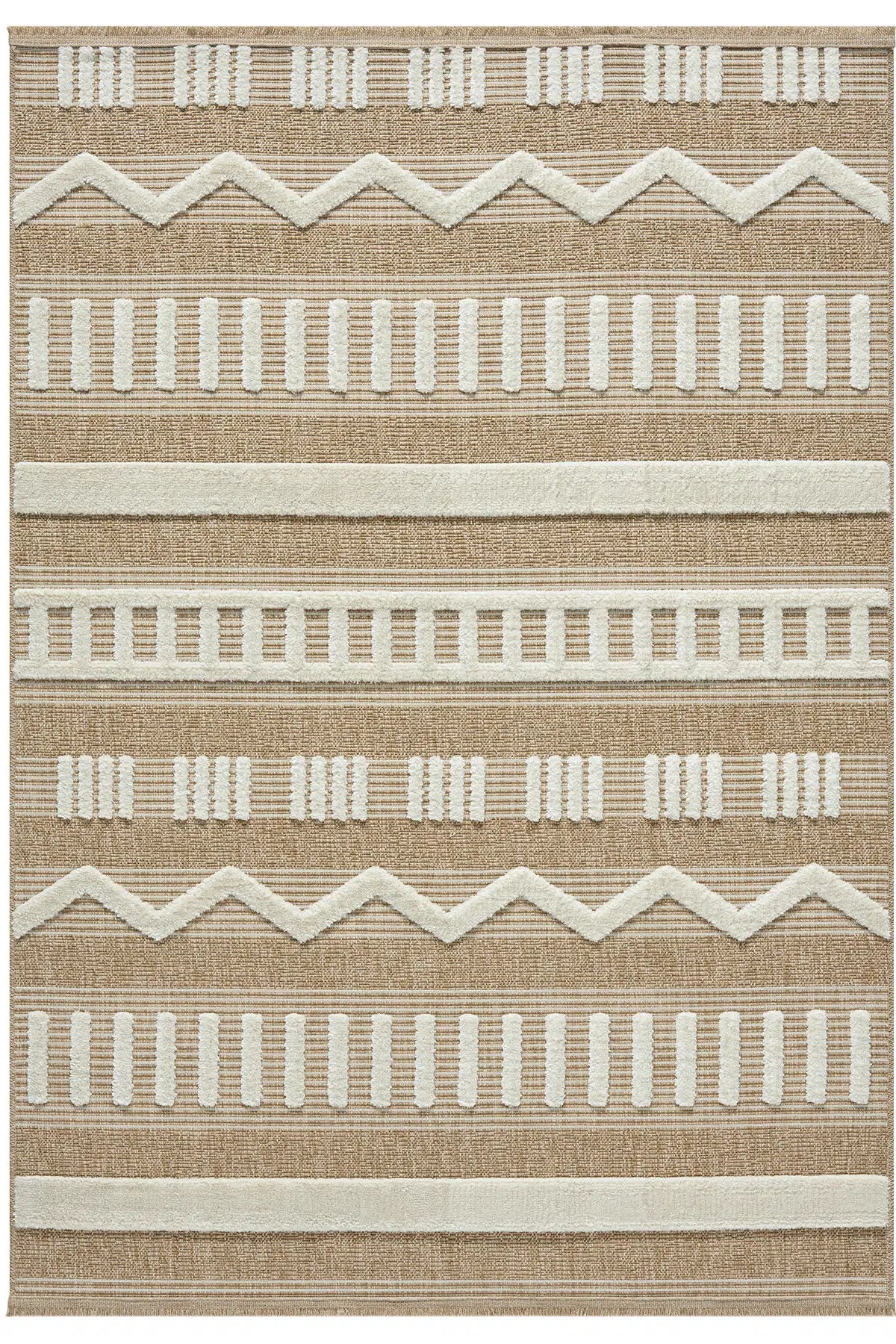 Yeşil Fas Desenli Bohem Etnik Modern Halı - 676YM
