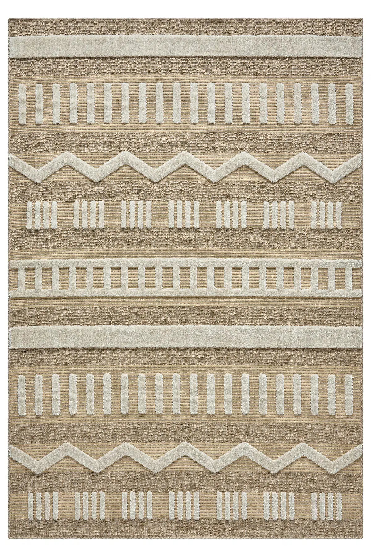 Sarı Fas Desenli Bohem Etnik Modern Halı - 676SM
