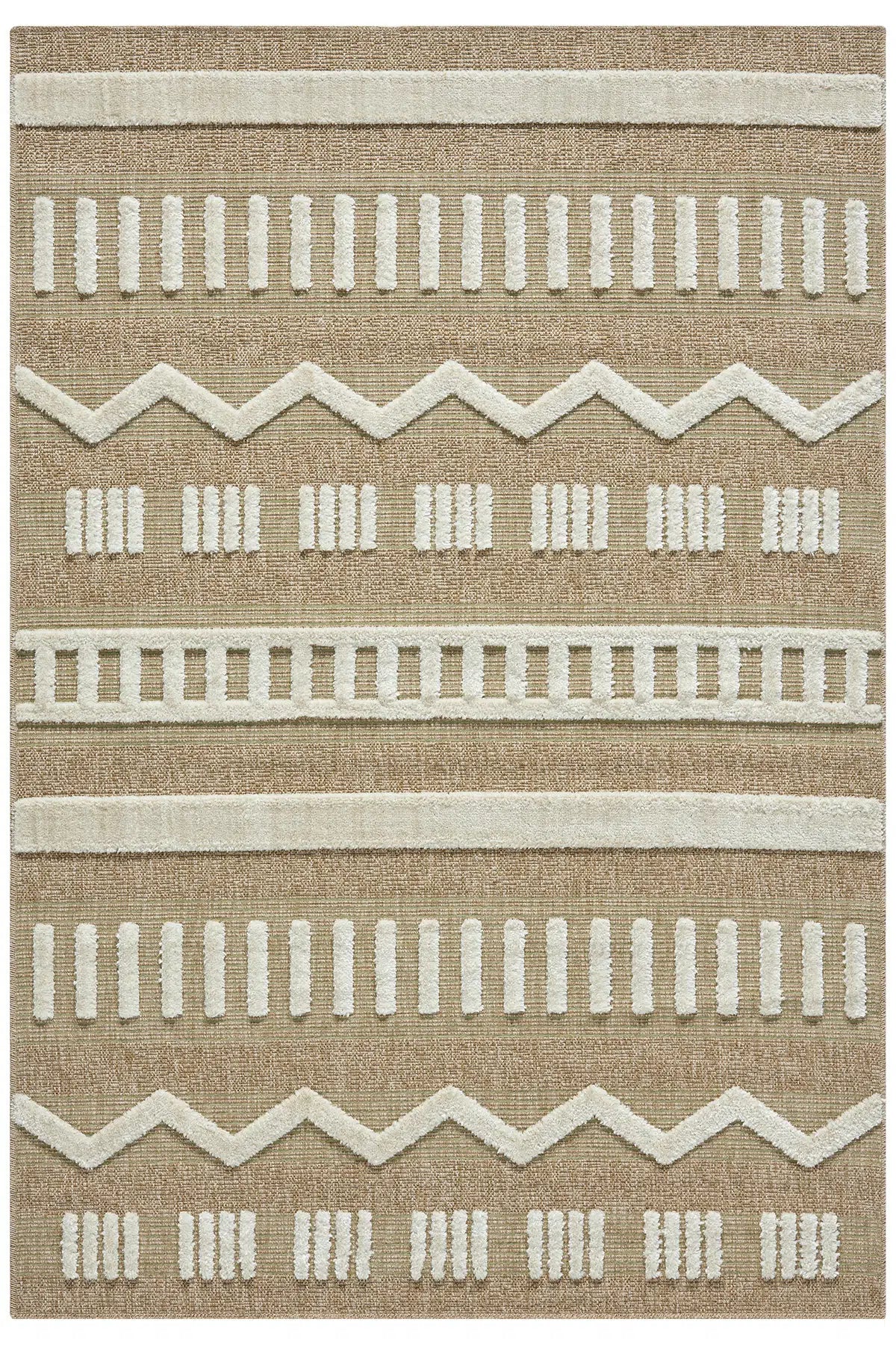 Sarı Fas Desenli Bohem Etnik Modern Halı - 676SM