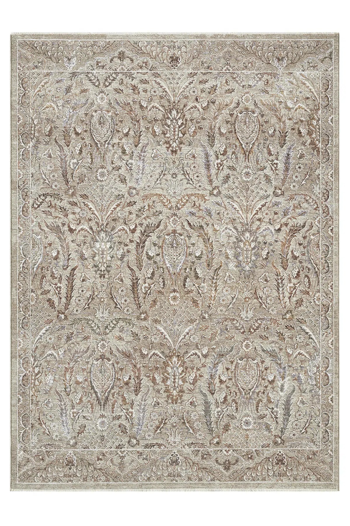 Bej Soyut Sanatsal Çok Renkli Modern Halı - 804BM