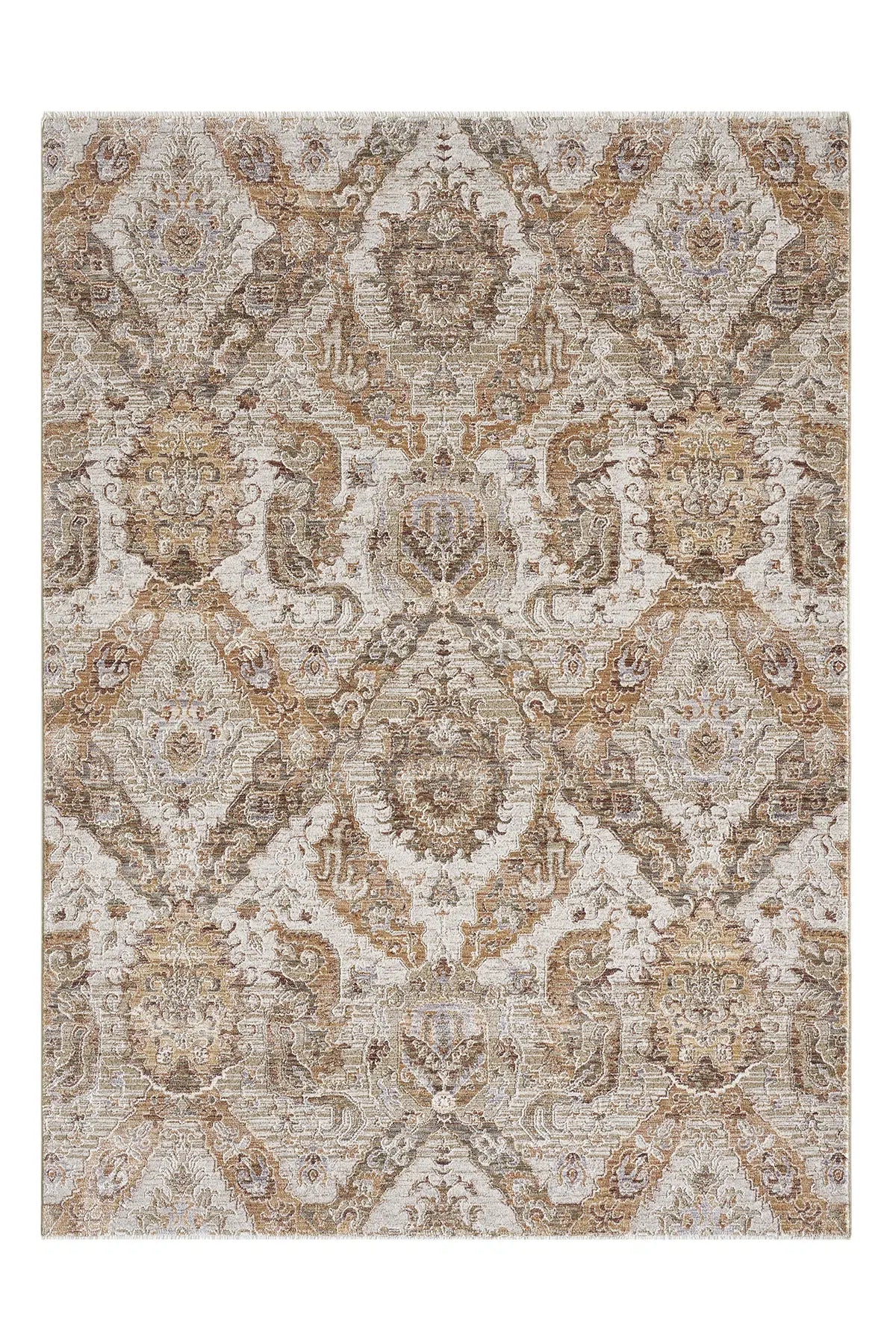 Bej Soyut Sanatsal Çok Renkli Modern Halı - 806BM