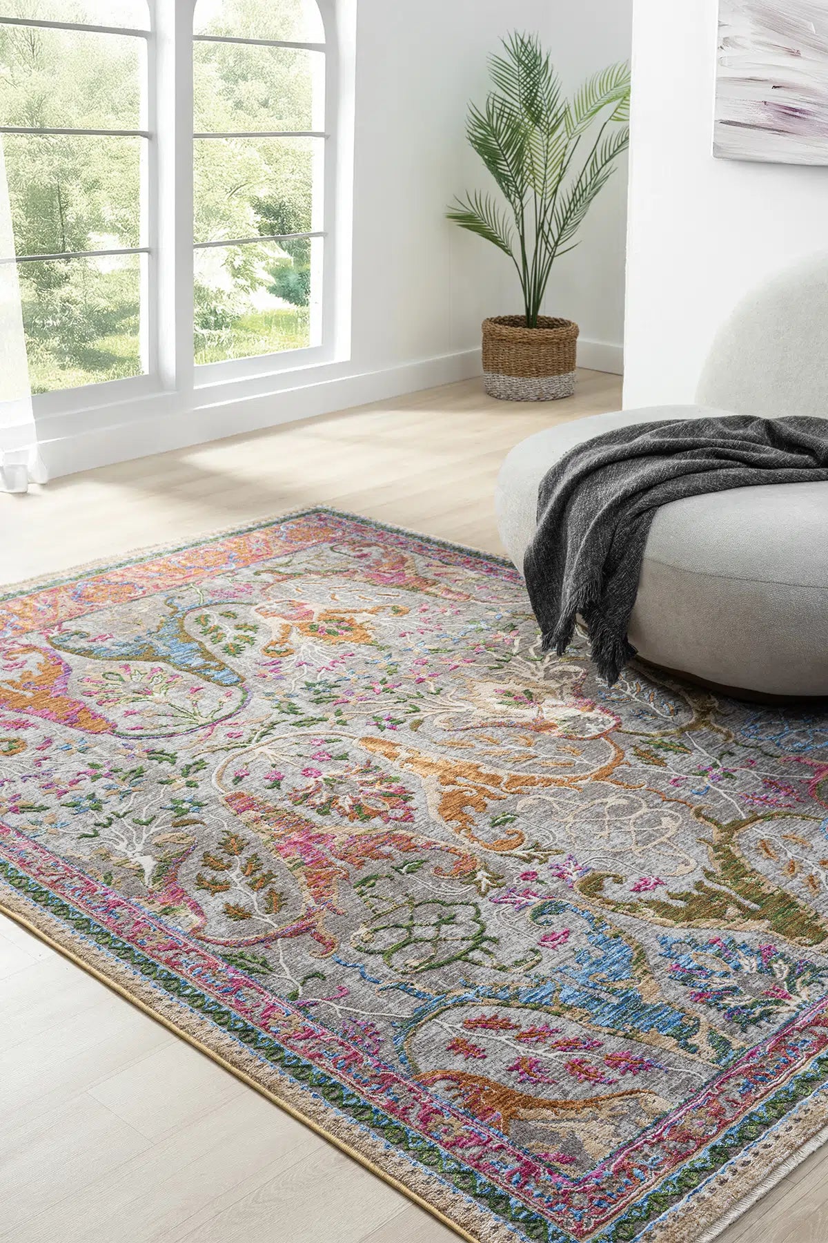 Çok Renkli Soyut Sanatsal Çok Renkli Modern Halı - MN800ÇO - 800MM