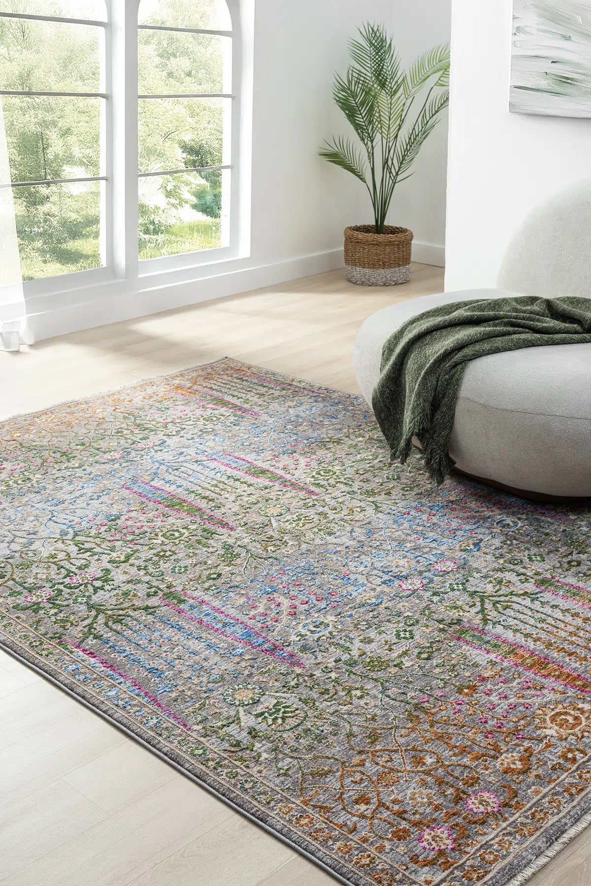 Çok Renkli Soyut Sanatsal Çok Renkli Modern Halı - MN801ÇO - 801MM