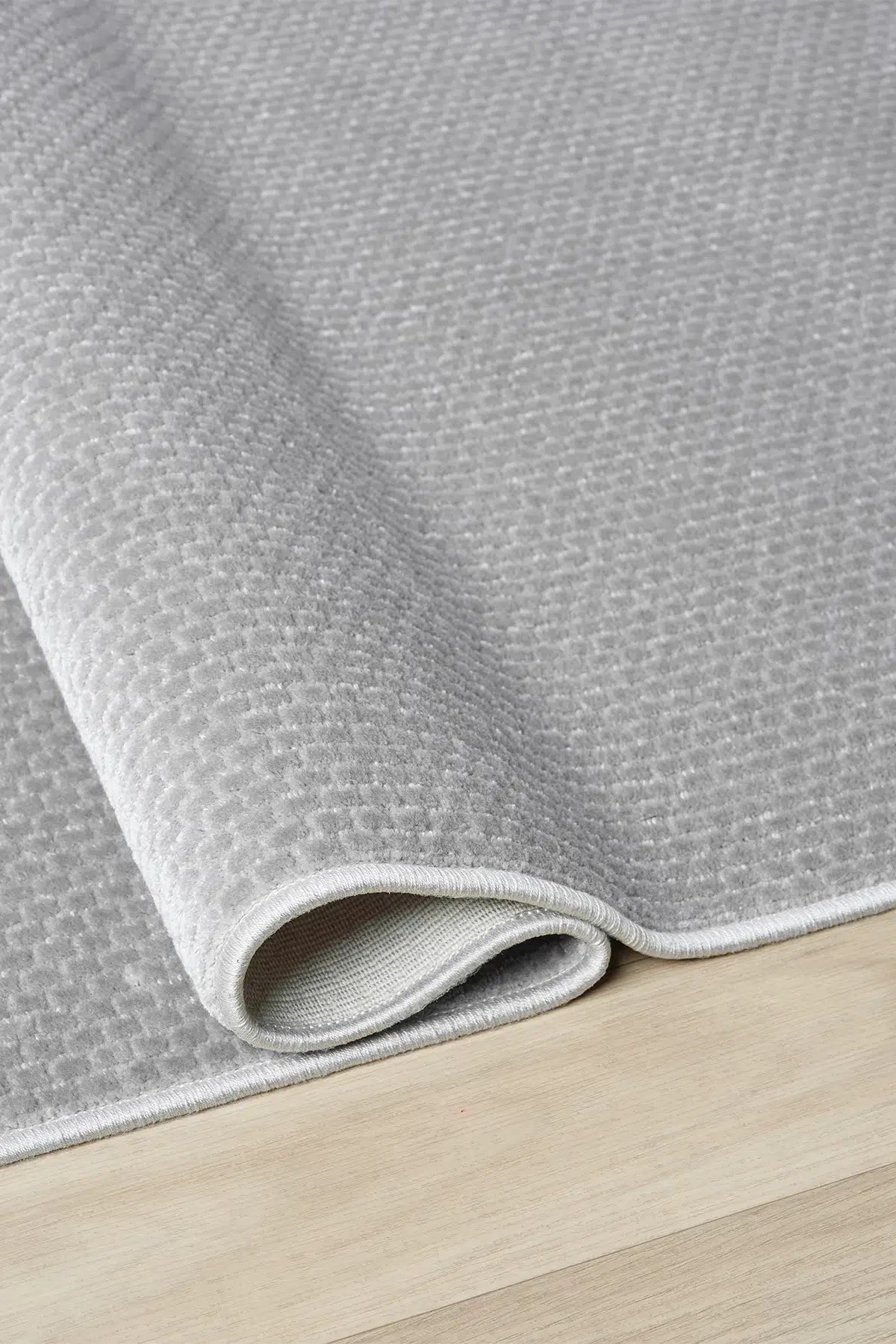 Gri Monokrom Düz Dokulu Minimalist Halı - 889GM