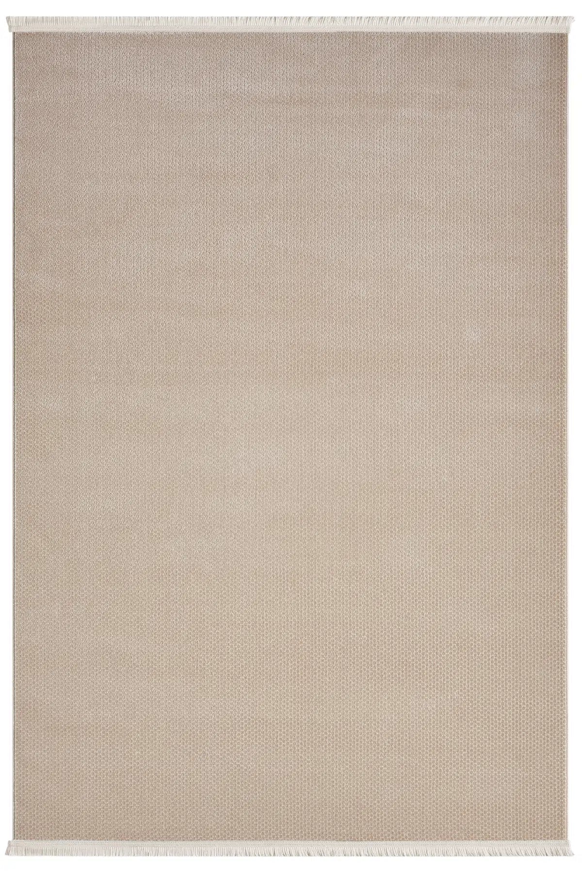 Bej Monokrom Düz Dokulu Minimalist Halı - 889BM