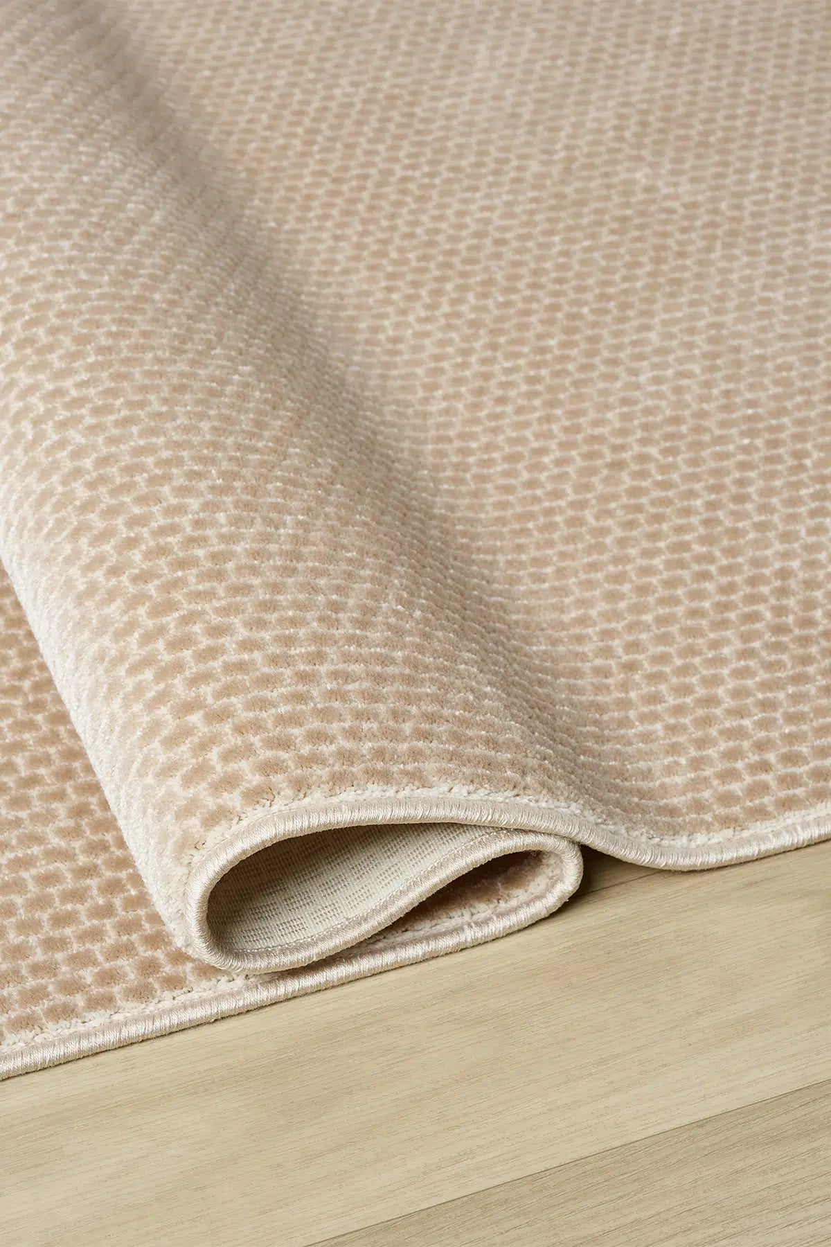 Bej Monokrom Düz Dokulu Minimalist Halı - 889BM