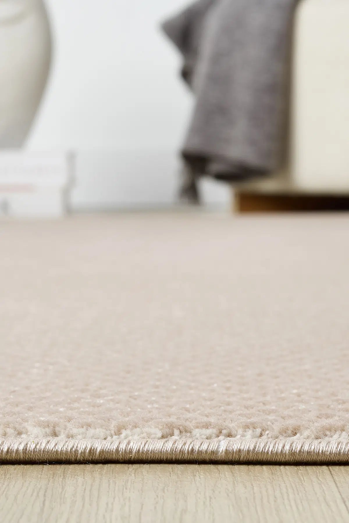 Bej Monokrom Düz Dokulu Minimalist Halı - 889BM