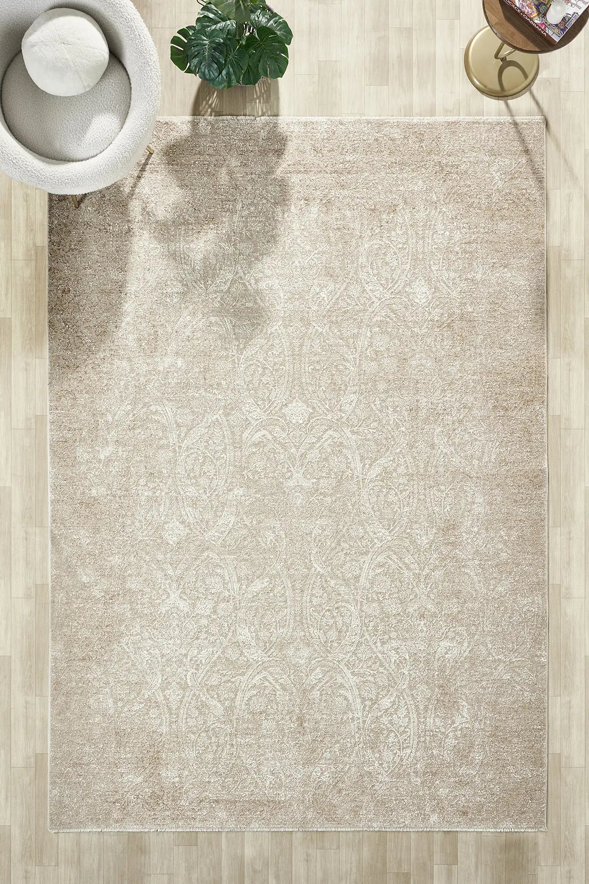 Bej Yalın Dokuma Naturel Minimalist Halı - 1304BN