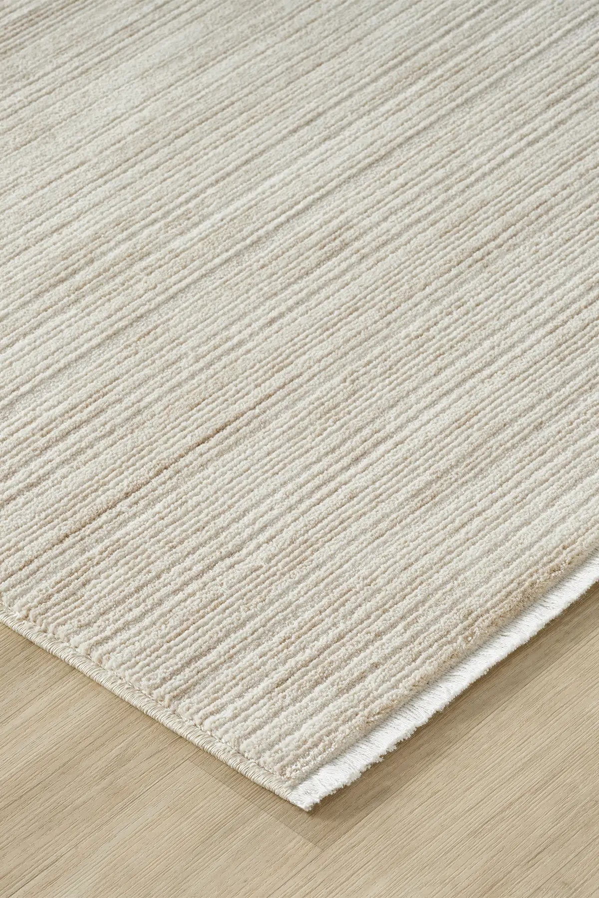 Krem Çizgili Dokuma Dayanıklı Modern Halı - 3301KO