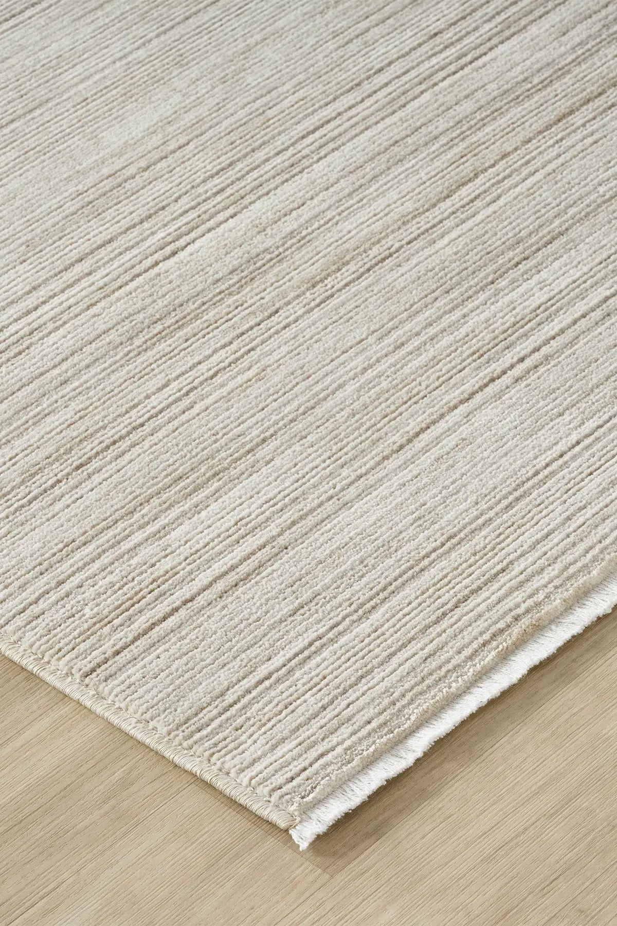 Bej Çizgili Dokuma Dayanıklı Modern Halı - 3302BO
