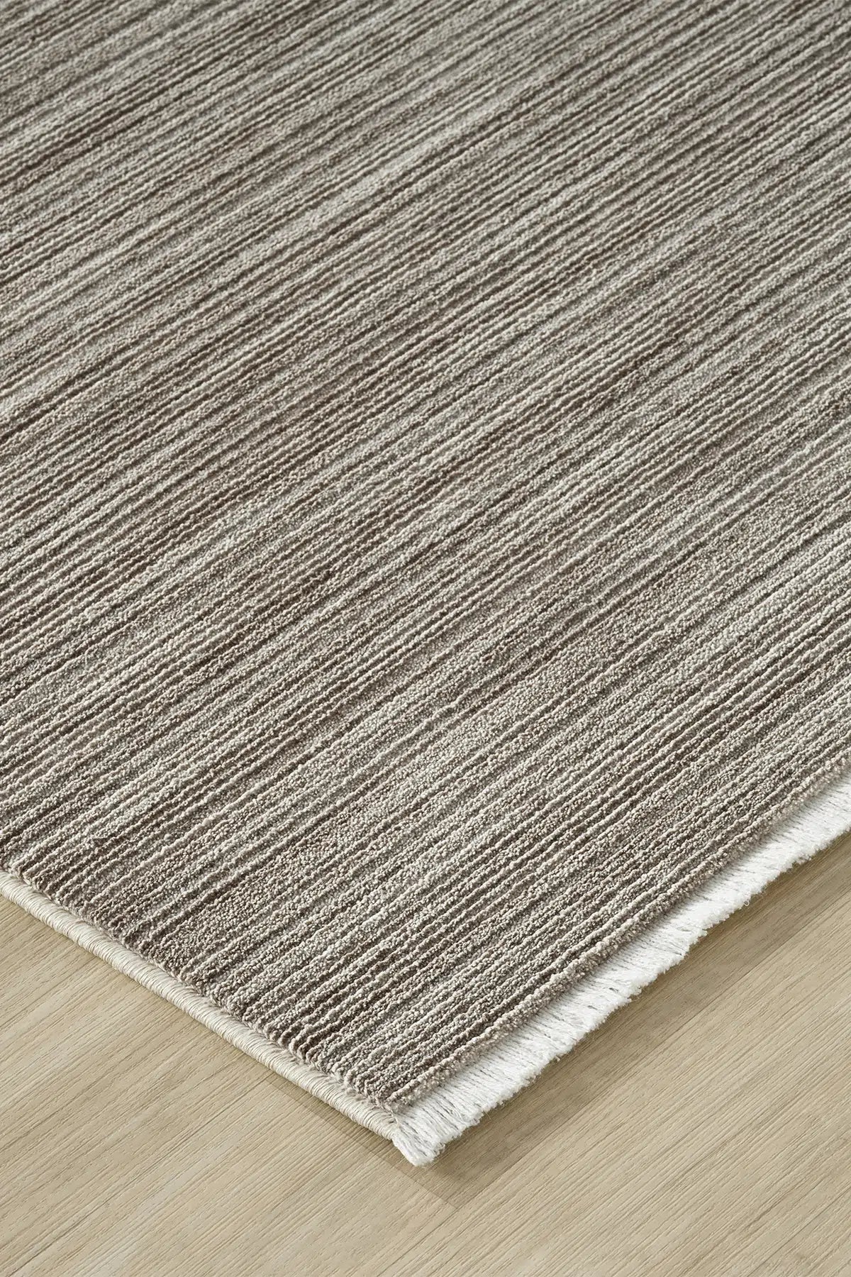 Antrasit Çizgili Dokuma Dayanıklı Modern Halı - 3304AO
