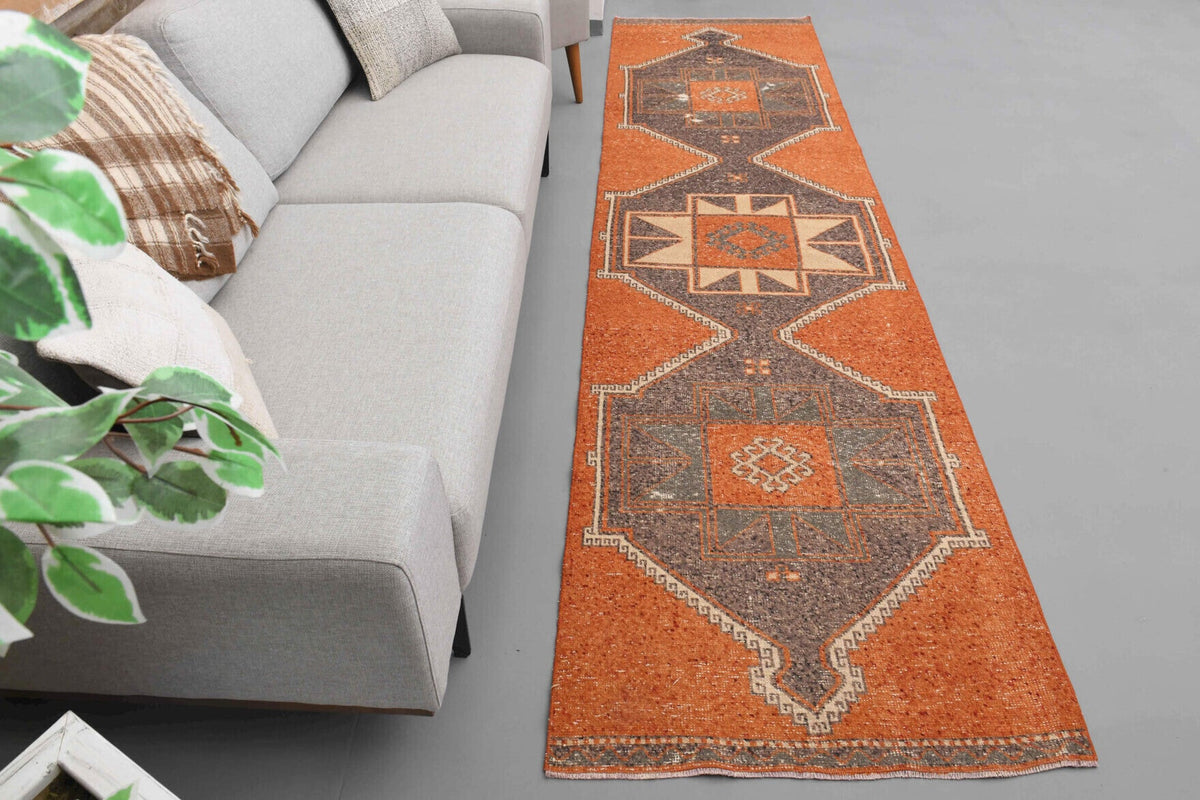 Orange Turkish Runner Rug