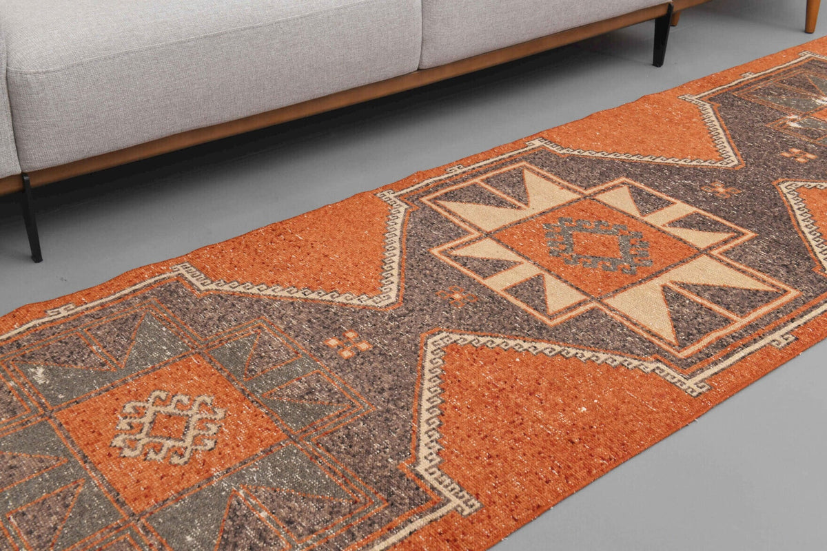 Orange Turkish Runner Rug