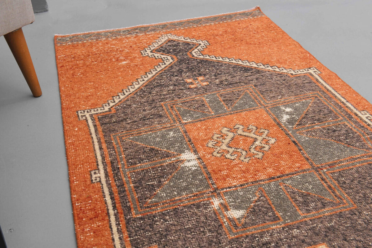 Orange Turkish Runner Rug