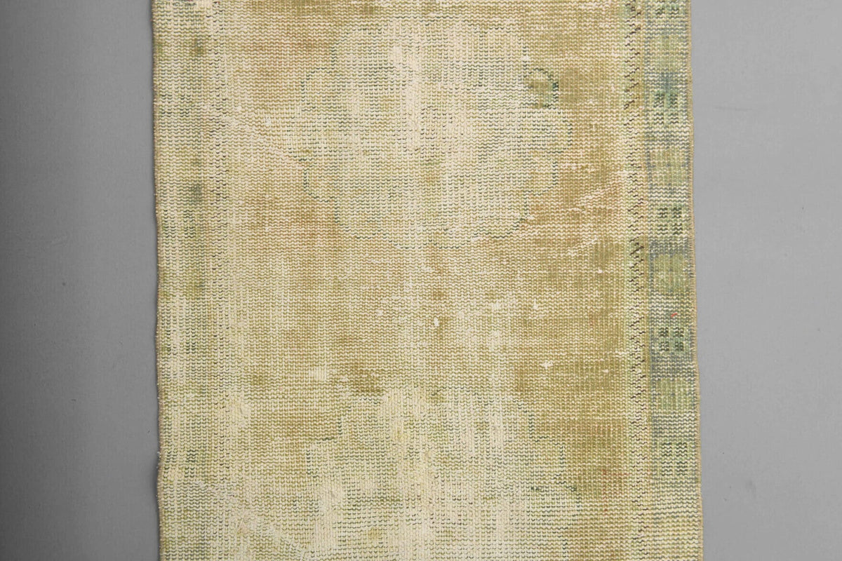 El yapımı vintage yolluk 64x351 cm soyut desenli yün - farklı açıdan görünüm