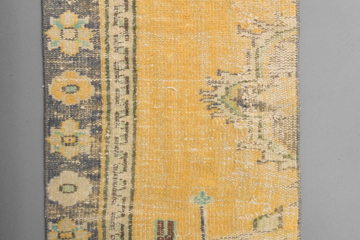El yapımı vintage yolluk 58x241 cm oryantal desenli yün - farklı açıdan görünüm