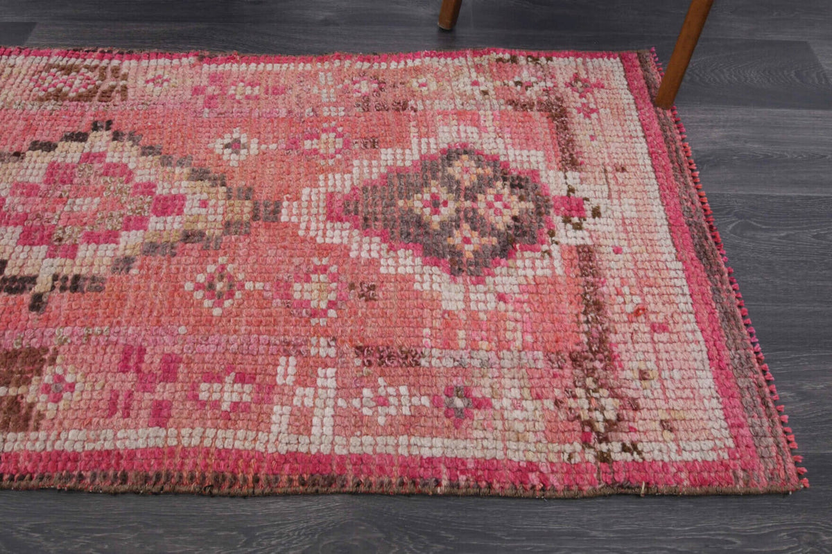 El yapımı vintage yolluk 79x249 cm oryantal desenli yün - mekan görünümü