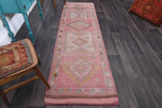 El yapımı vintage yolluk 81x279 cm oryantal desenli yün - detay görünümü