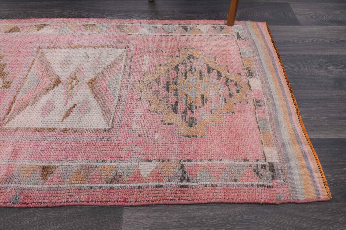 El yapımı vintage yolluk 81x279 cm oryantal desenli yün - mekan görünümü