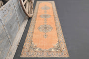 El yapımı vintage yolluk 91x330 cm oryantal desenli yün - detay görünümü