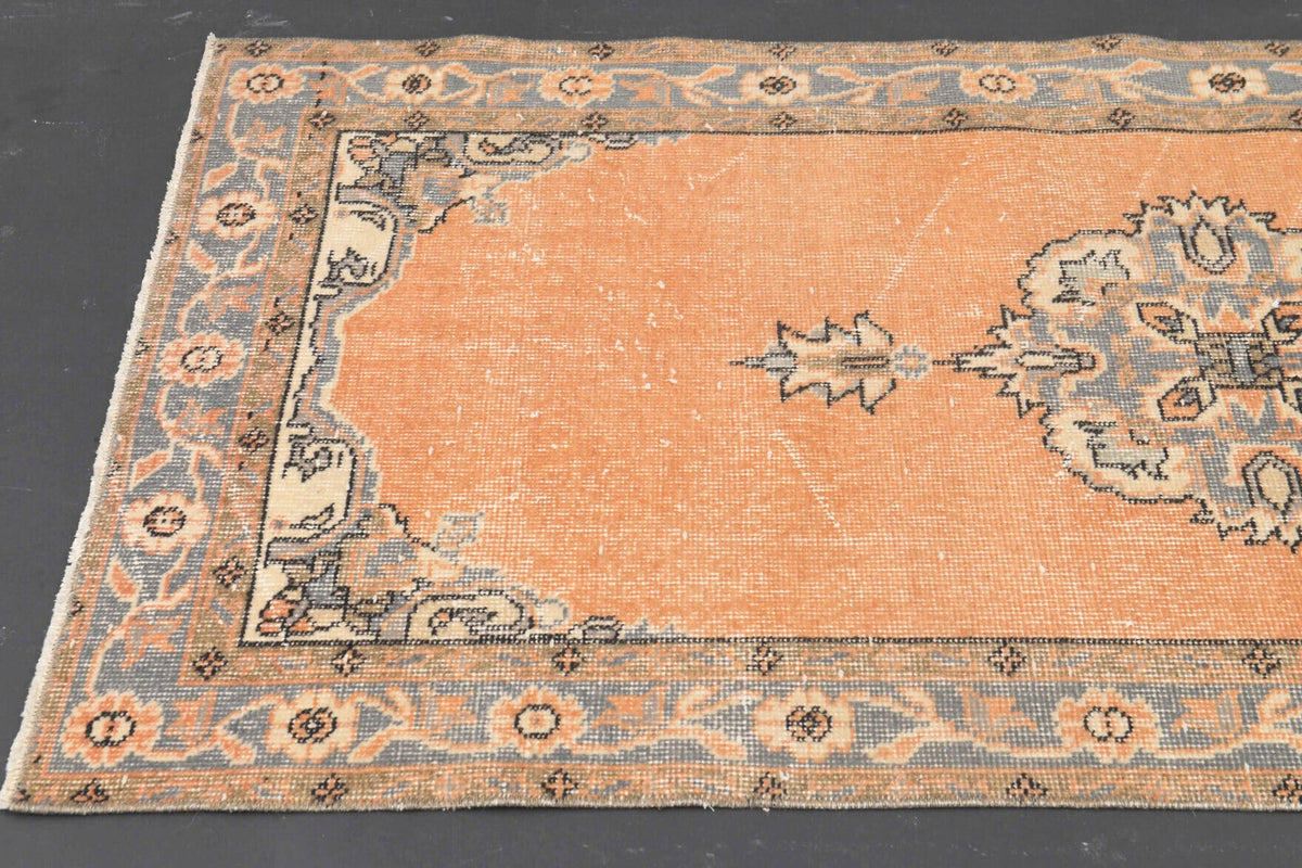 El yapımı vintage yolluk 91x330 cm oryantal desenli yün - desen detayı