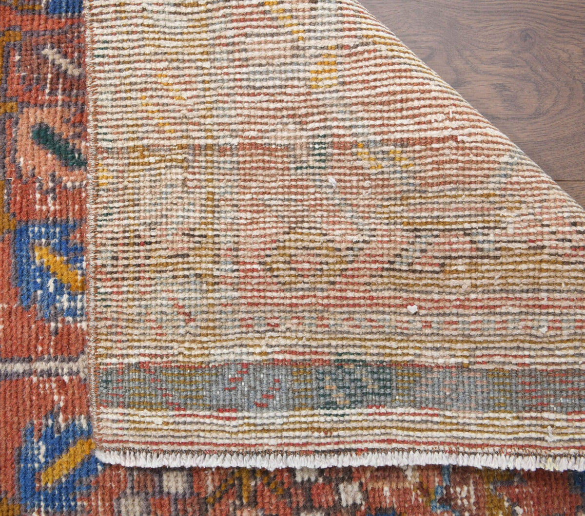 El yapımı vintage yolluk 91x310 cm çiçek desenli desenli yün - mekan görünümü