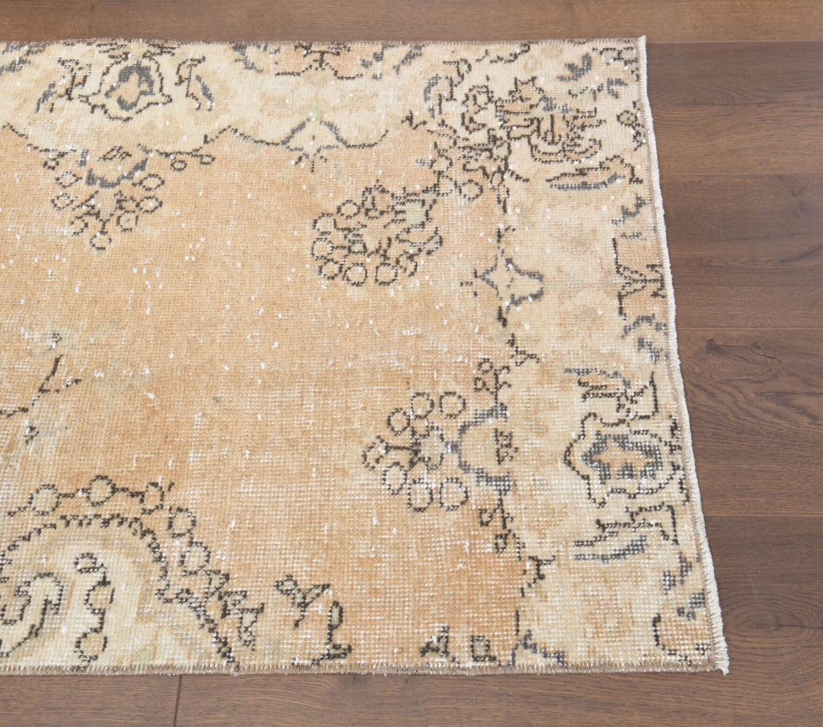 El yapımı vintage yolluk 71x259 cm çiçek desenli desenli yün - farklı açıdan görünüm