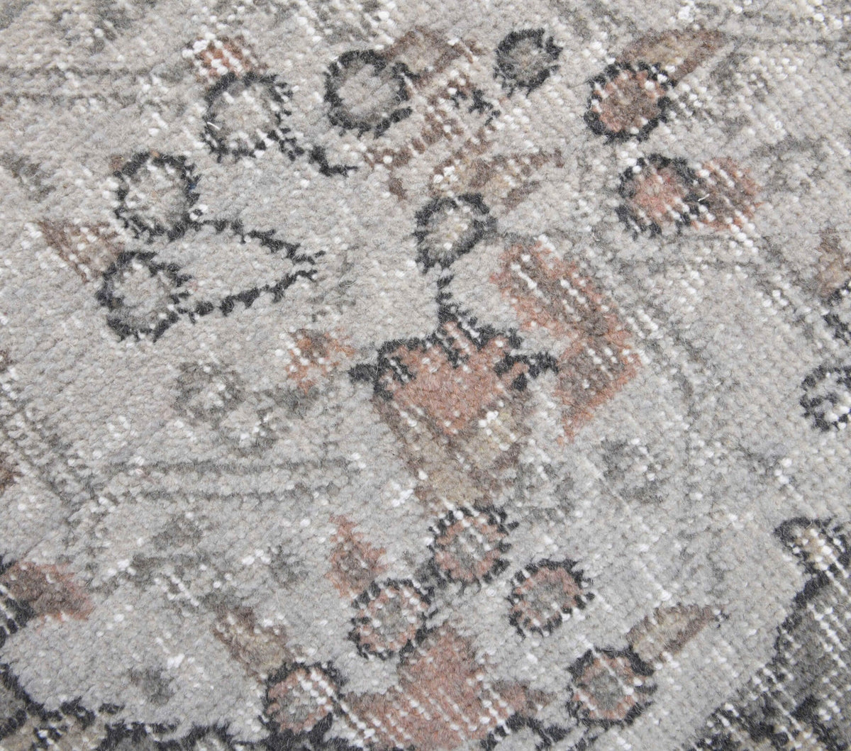 El yapımı vintage yolluk 61x295 cm çiçek desenli desenli yün - desen detayı