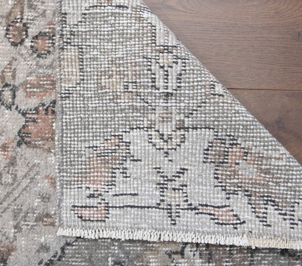 El yapımı vintage yolluk 61x295 cm çiçek desenli desenli yün - mekan görünümü