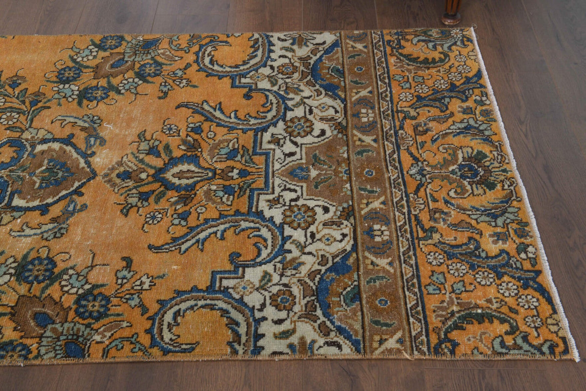 El yapımı vintage yolluk 94x340 cm oryantal desenli yün - açık alan görünümü