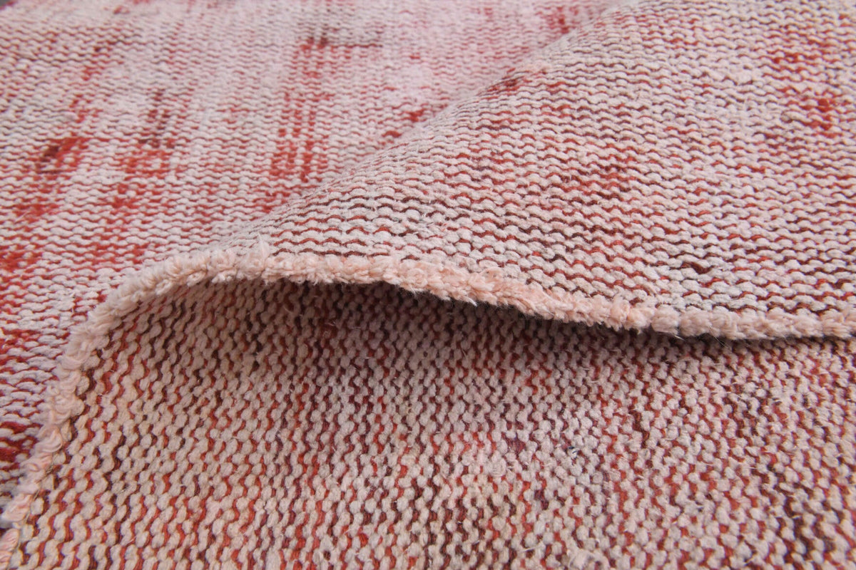 Distressed Red Vintage Anatolian Rug Runner