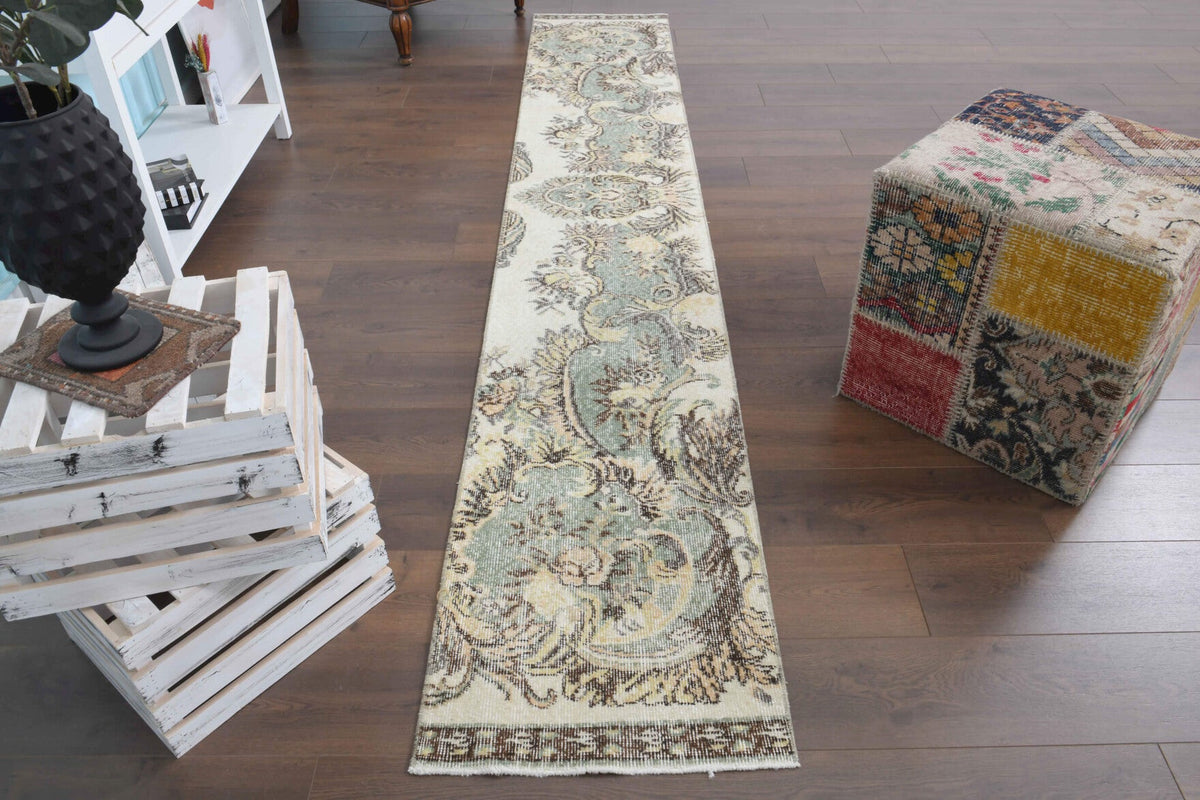 Floral Oushak Runner Rug