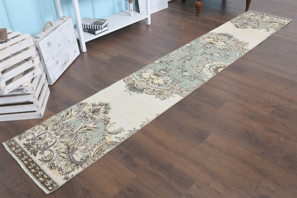 Floral Vintage Oushak Rug Runner