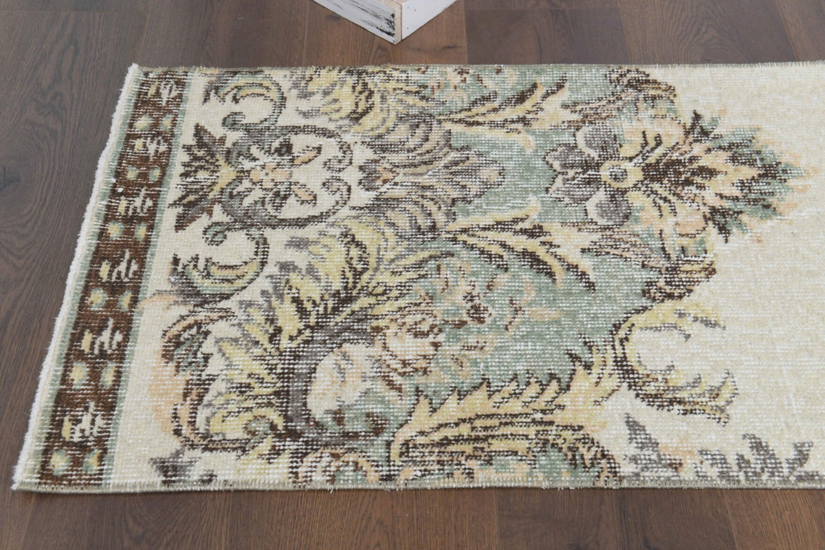 Floral Vintage Oushak Rug Runner