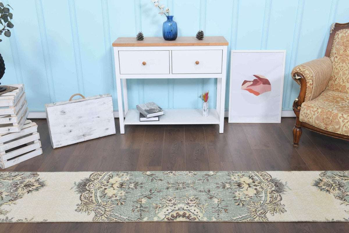 Floral Vintage Oushak Rug Runner