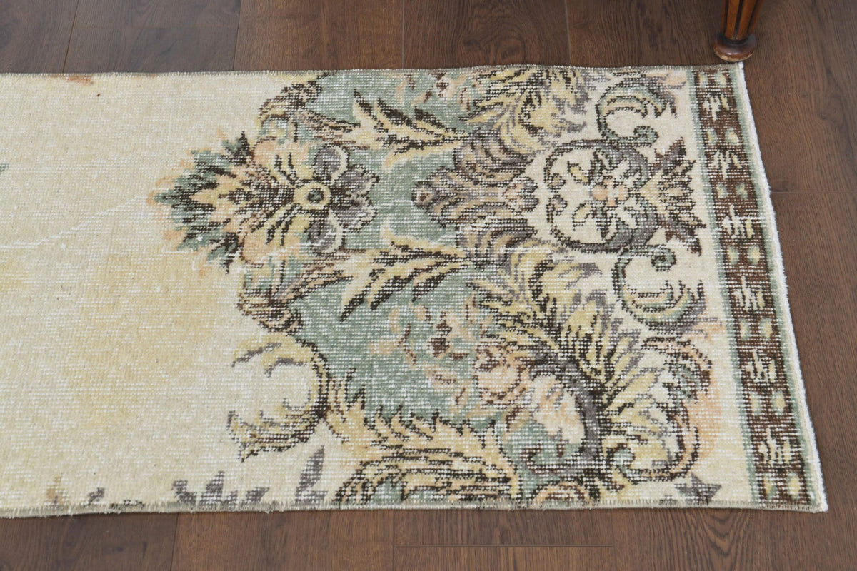 Floral Vintage Oushak Rug Runner