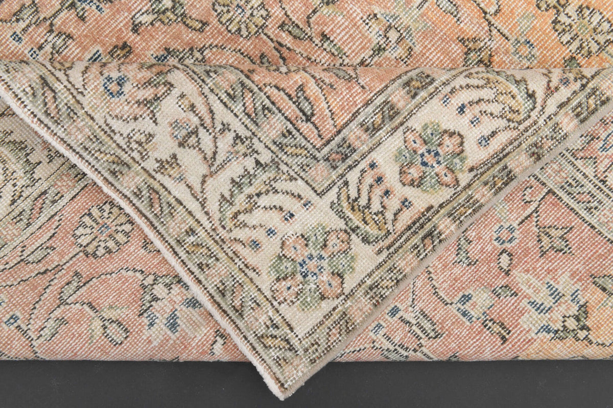 Floral Wide Runner Rug - 1970s