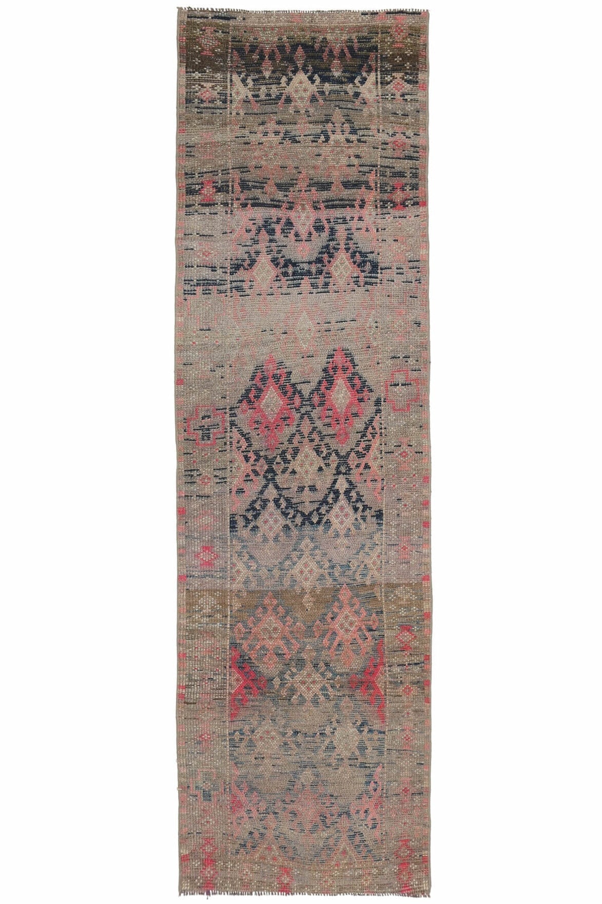 Faded Oushak Runner Rug