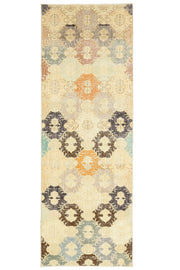 Beige Vintage Anatolian Runner Rug