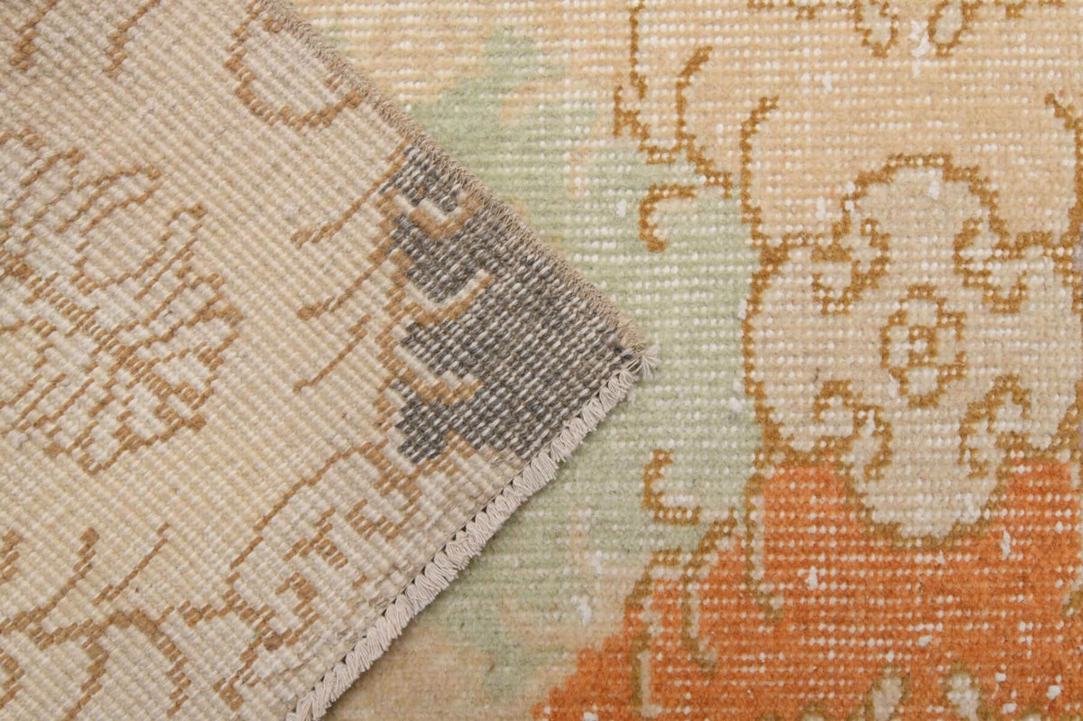 Beige Vintage Anatolian Runner Rug