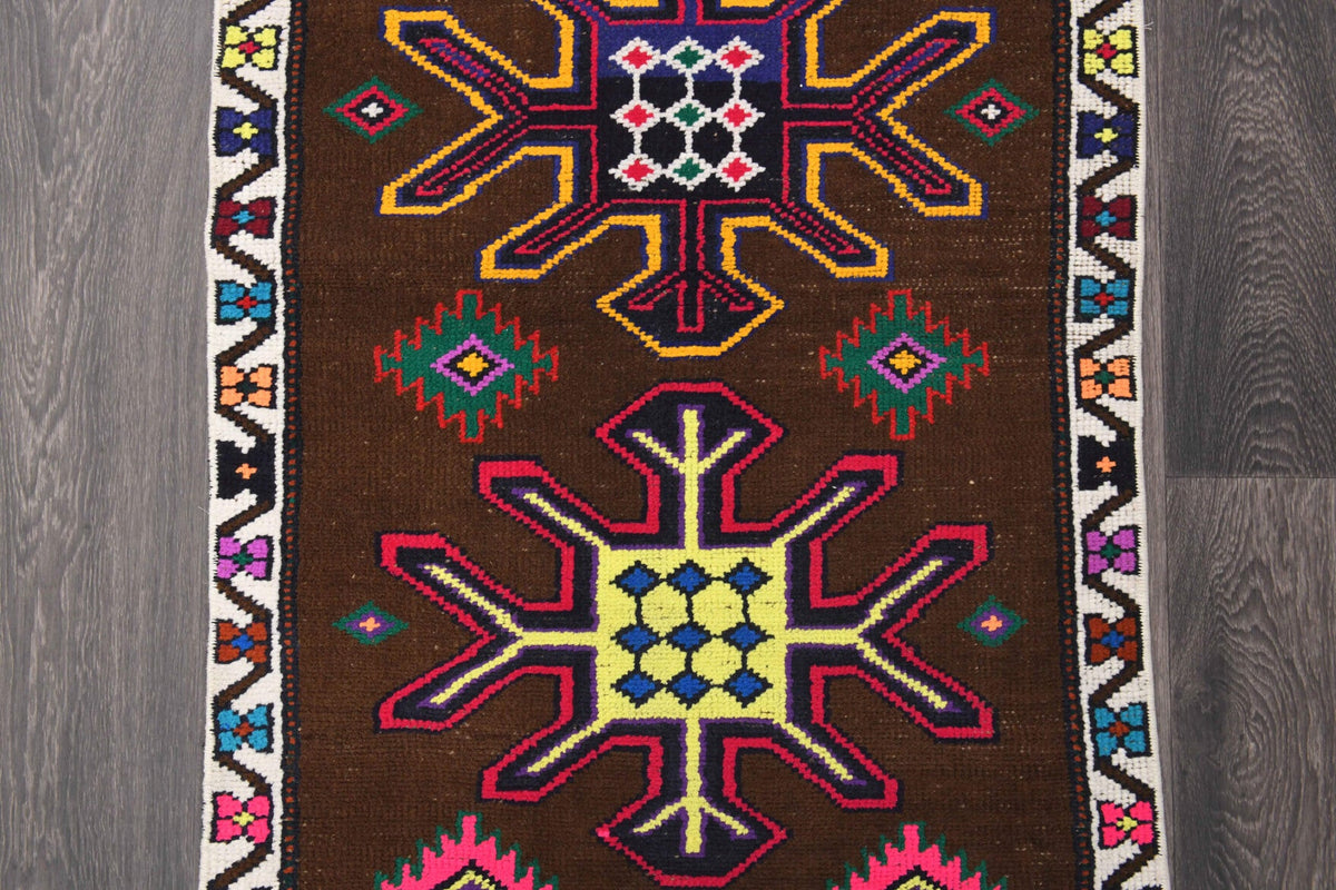 Vibrant Unique Vintage Anatolian Runner Rug