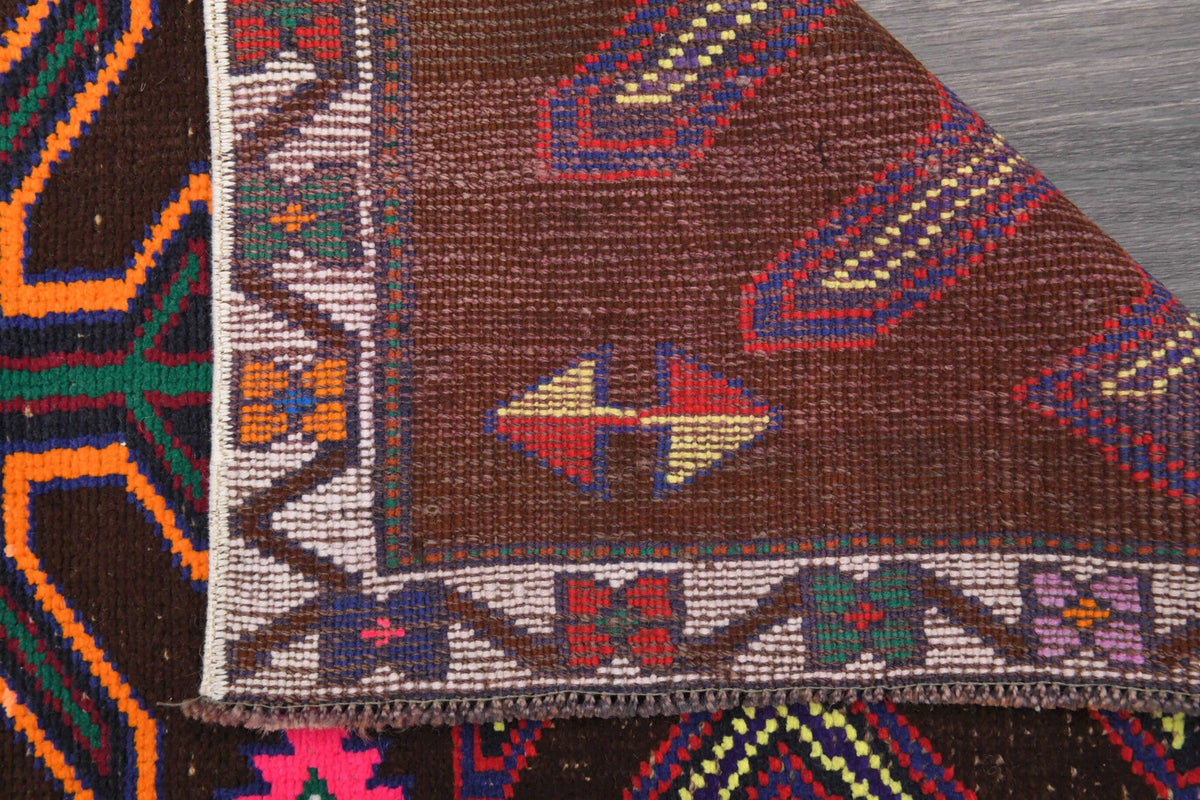 Vibrant Unique Vintage Anatolian Runner Rug