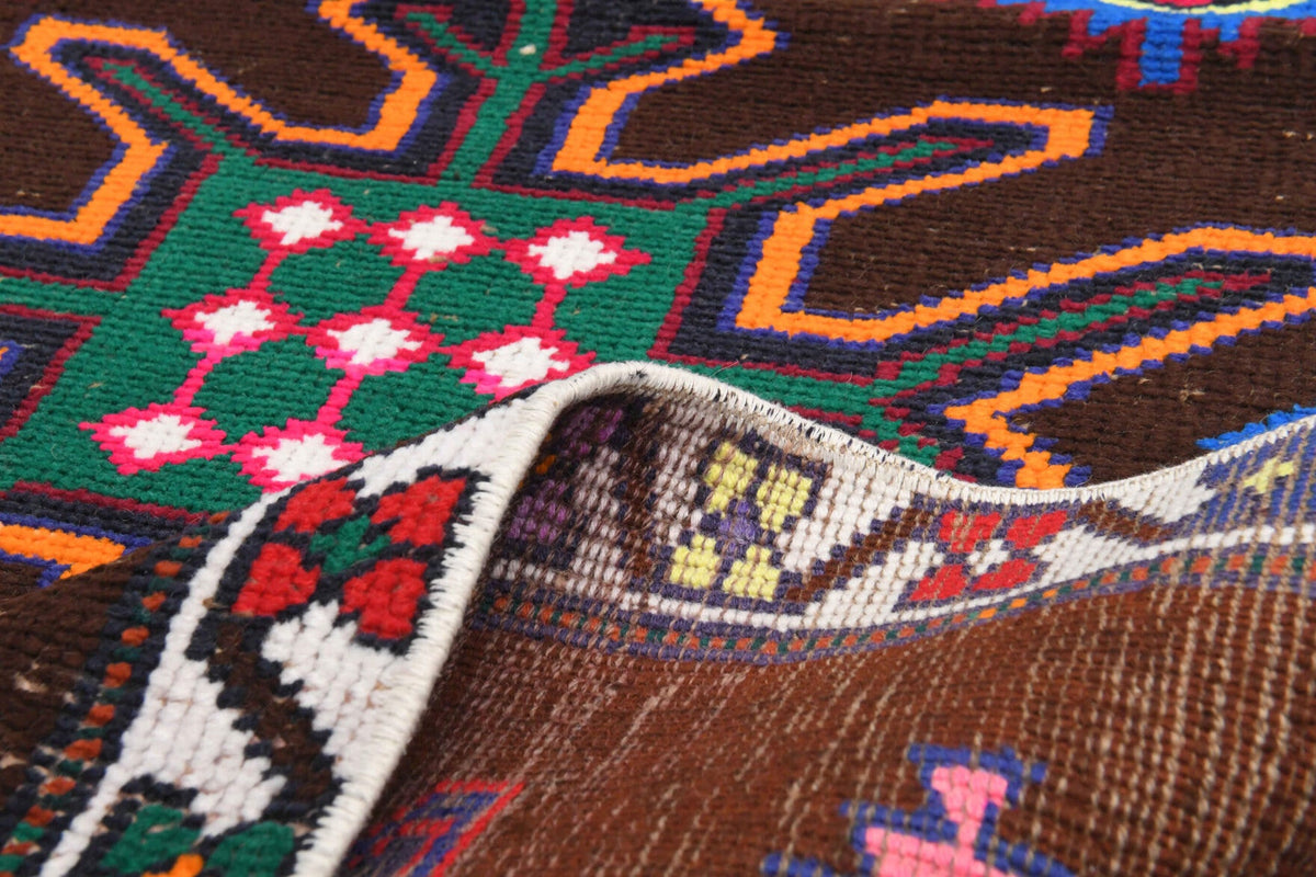 Vibrant Unique Vintage Anatolian Runner Rug