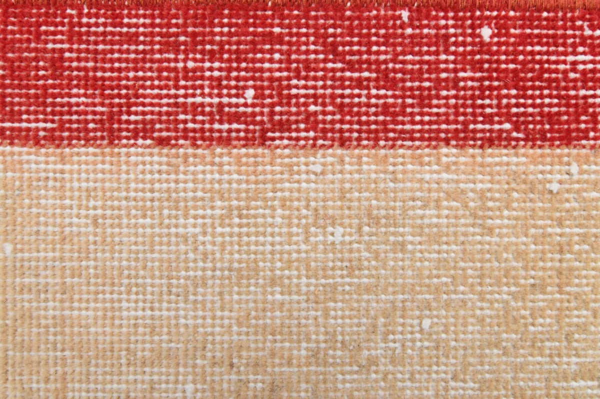 Bordered Vintage Oushak Runner Rug