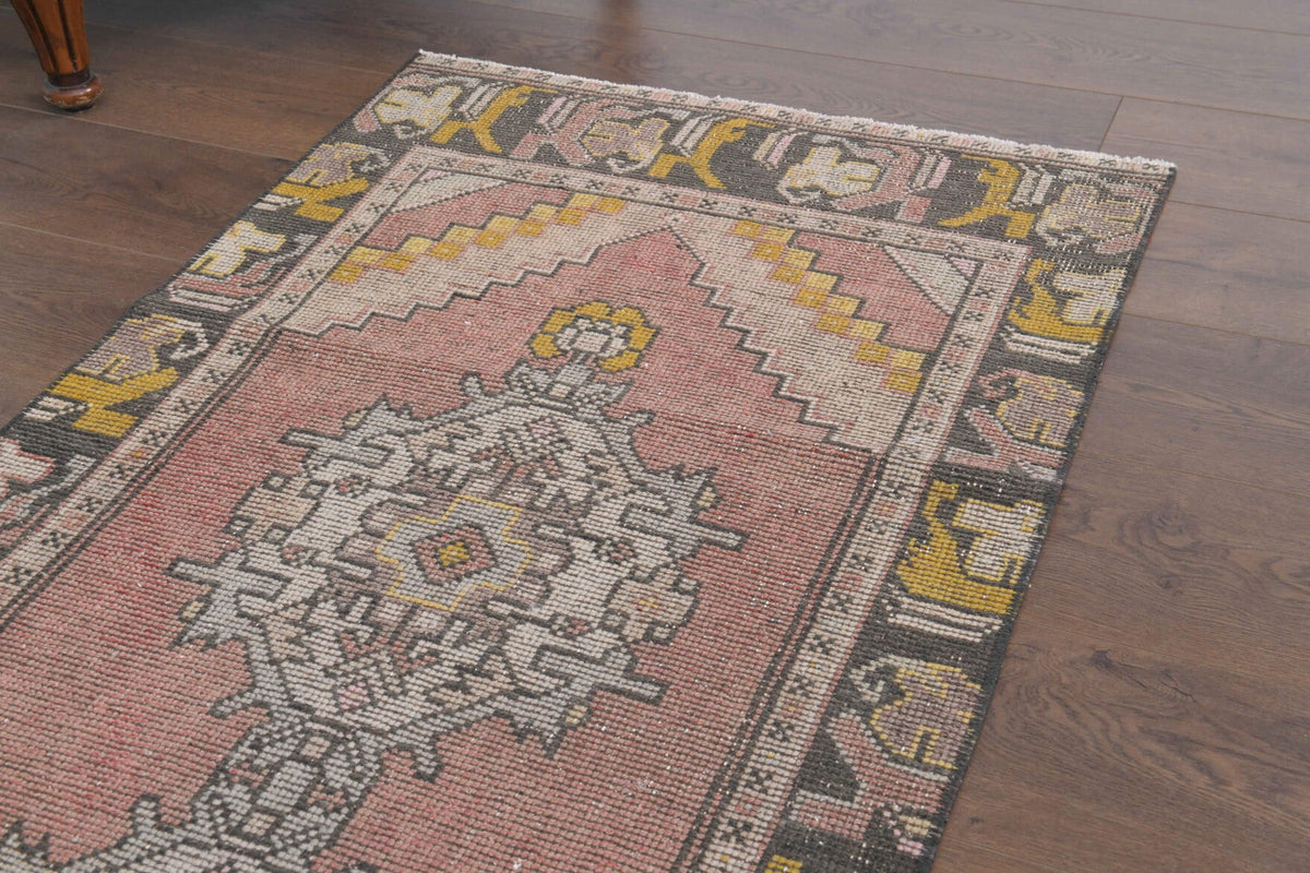 El yapımı vintage yolluk 76x259 cm oryantal desenli yün - mekan görünümü