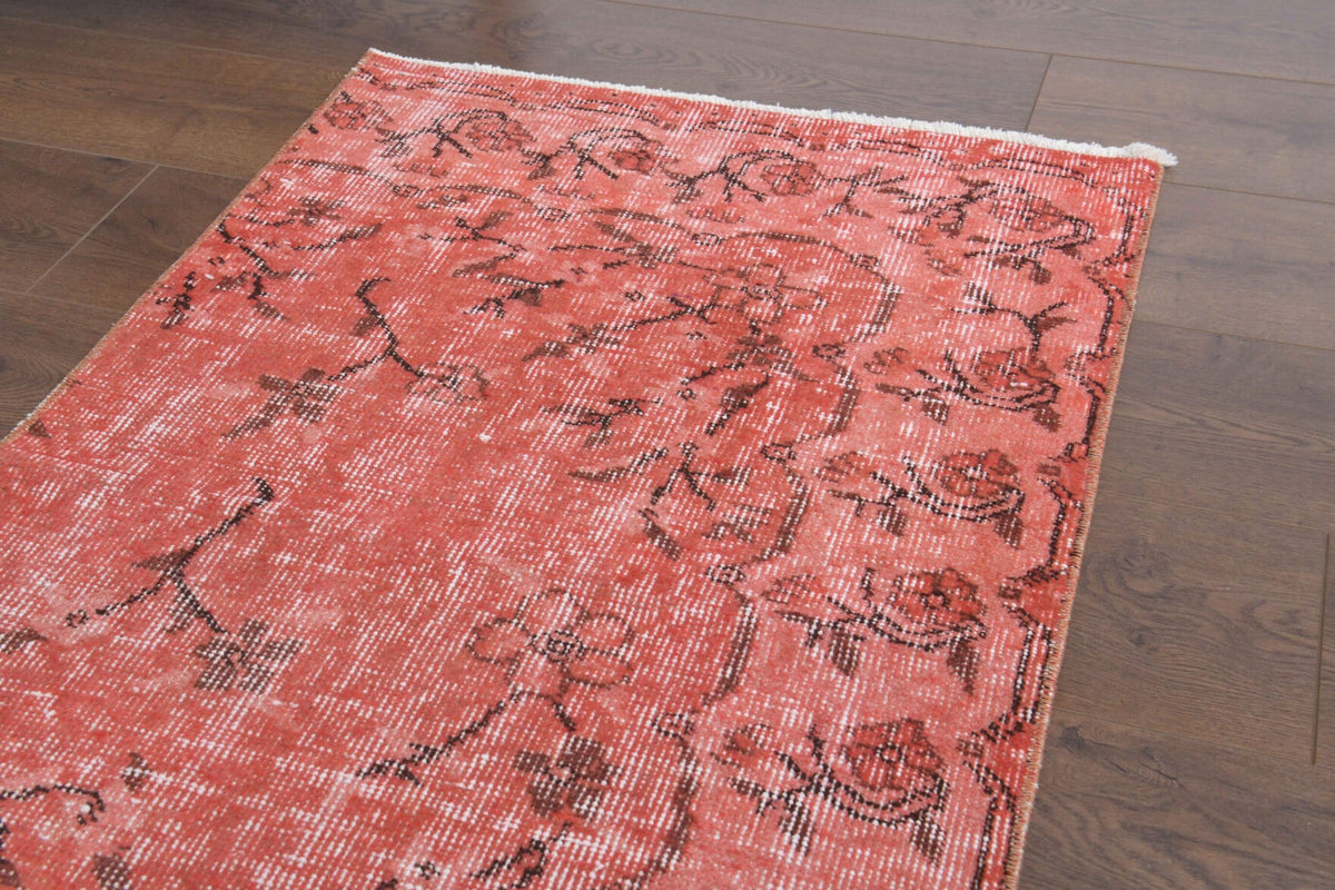 El yapımı vintage yolluk 61x244 cm çiçek desenli desenli yün - mekan görünümü